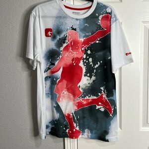 And 1 men’s size large shirt white with‎ red player